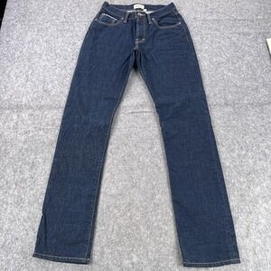 Taylor Stitch Jeans Mens 32x34 Blue Democratic Selvedge Button Fly Raw Denim